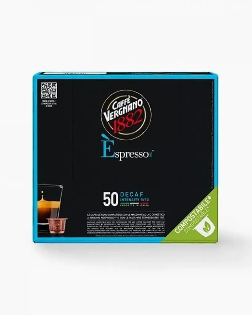 Caffe Vergnano 1882 – Nespresso DEK Black box– 50pcs