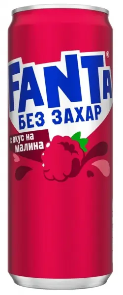 Fanta Raspberry No Sugar 0.330 КЕН, 12pcs