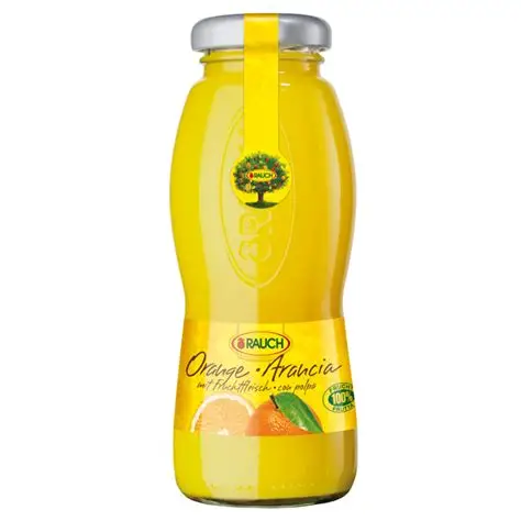 Rauch Orange Juice, 200 ml glass bottles, 12 pcs