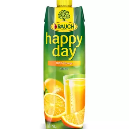 Натурален сок "Happy Day" 100 % портокал, 1 л, 6 бр