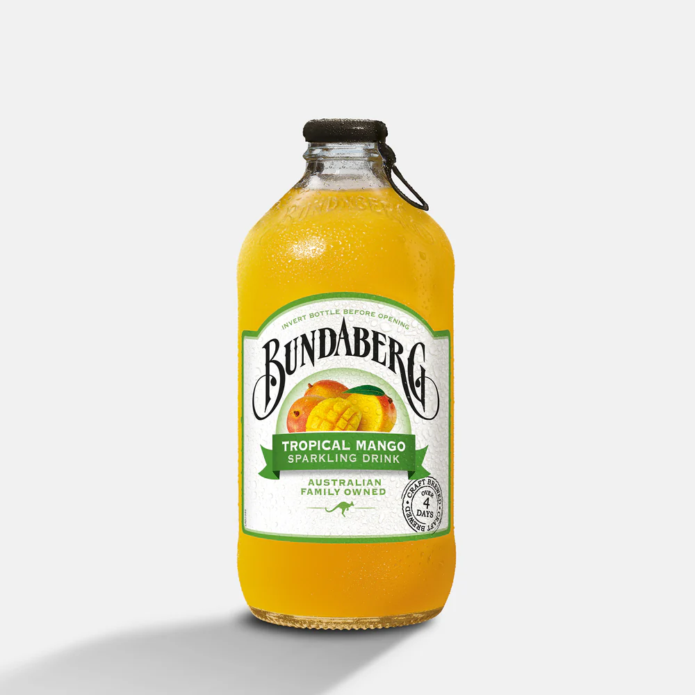 Газирана плодова напитка "Bundaberg" манго, стъкло, 0.375 л, 12 бр