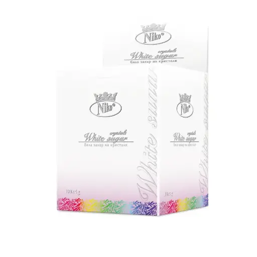 White sugar ''NIKO'', 100 pcs x 2gr