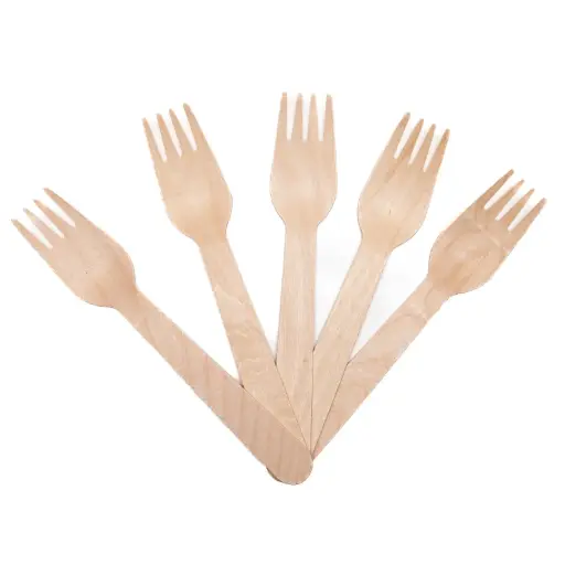 Eco-friendly wooden forks,100 pcs 