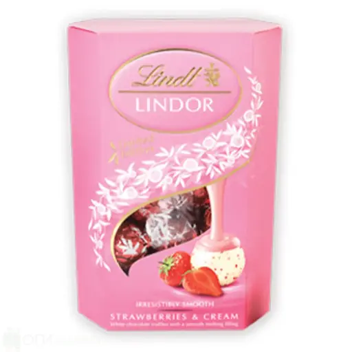 Lindt Strawberry & Cream chocolates, 16 pcs